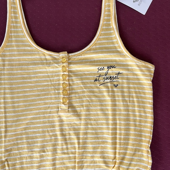 NWT Roxy stripe Tie-Front Tank Top - Picture 6 of 8